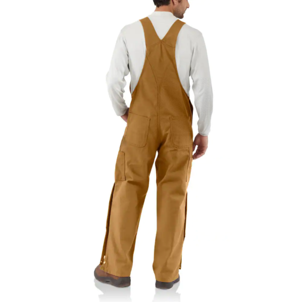 Carhartt Unlined FR Duck Bib Overall in Carhartt Brown